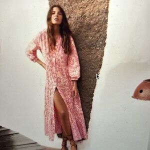 Zara printed tiered dress size XS